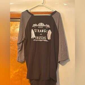 Torrid black three quarter sleeve baseball tee. Size 3X.